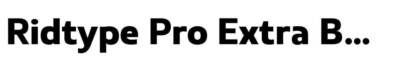 Ridtype Pro Extra Bold